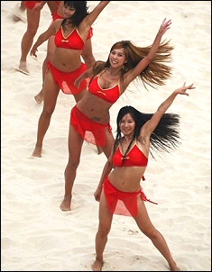 2008 Beijing Summer Olympic Games - Women's Beach Volleyball Cheerleaders!