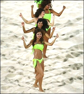 2008 Beijing Summer Olympic Games - Women's Beach Volleyball Cheerleaders!